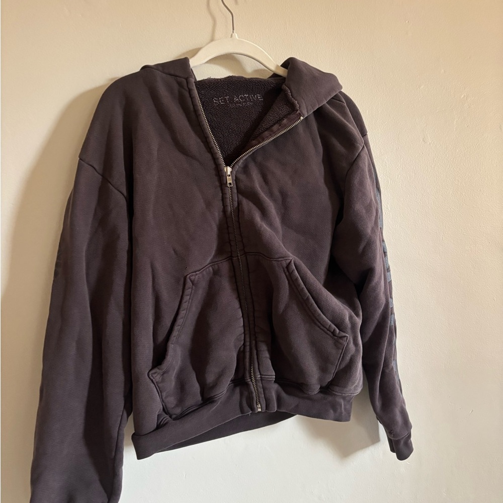 SET Active women’s esspresso Zip-Up hoodie